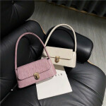 Luna Croc-Embossed Shoulder Bag