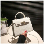 Aria Croc-Embossed Top-Handle Bag