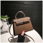 Aria Croc-Embossed Top-Handle Bag