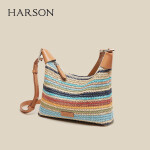 Harson Rainbow Woven Hobo Bag