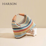 Harson Rainbow Woven Hobo Bag