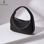 Foxer Minimal Pebbled Leather Shoulder Bag