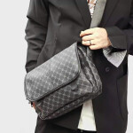 Men’s Classic Checkered Crossbody Bag