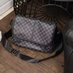 Men’s Classic Checkered Crossbody Bag