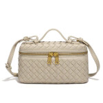 Luxe Quilted Double-Zip Crossbody Bag