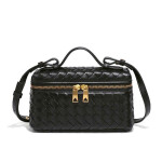 Luxe Quilted Double-Zip Crossbody Bag