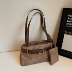 Vintage Canvas Belted Shoulder Bag