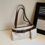 Vintage Canvas Belted Shoulder Bag