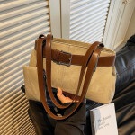 Vintage Canvas Belted Shoulder Bag
